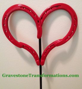 Gravestone Transformations - Custom made red heart