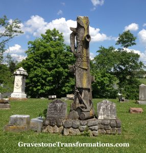 Gravestone Transformations, Mark Smith, historic cemetery preservationist, Peebles, Adams County, Ohio, provided conservation services to preserve the monument at Heidelberg Church Cemetery, Fairfield County, Stoutsville, Ohio.