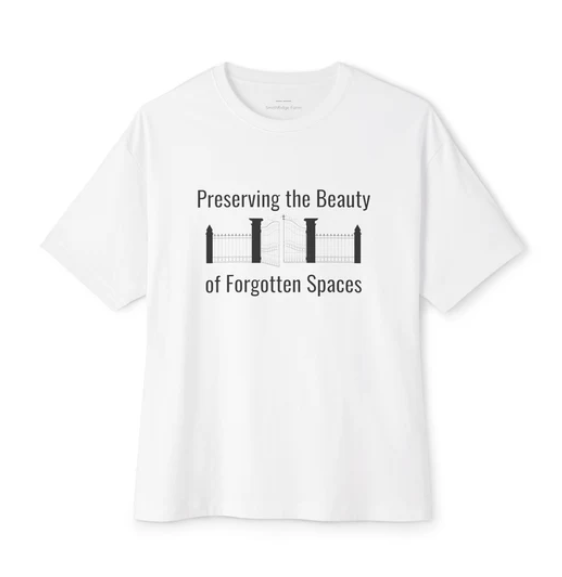 Preserving the Beauty of Forgotten Spaces is what a Cemetery Sexton does. Wear this t-shirt while performing your sexton duties ladies or wear it to support those who do. Shop SmithRidge.farm.